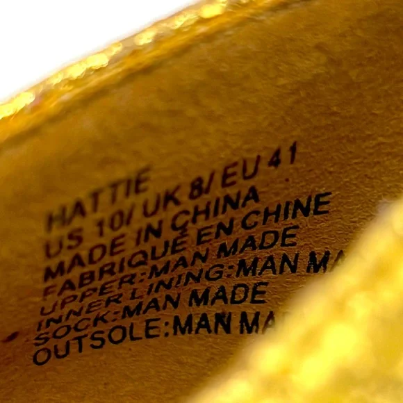 JUSTFAB   gold flat shoes size 10 in excellent condition. - Picture 9 of 9